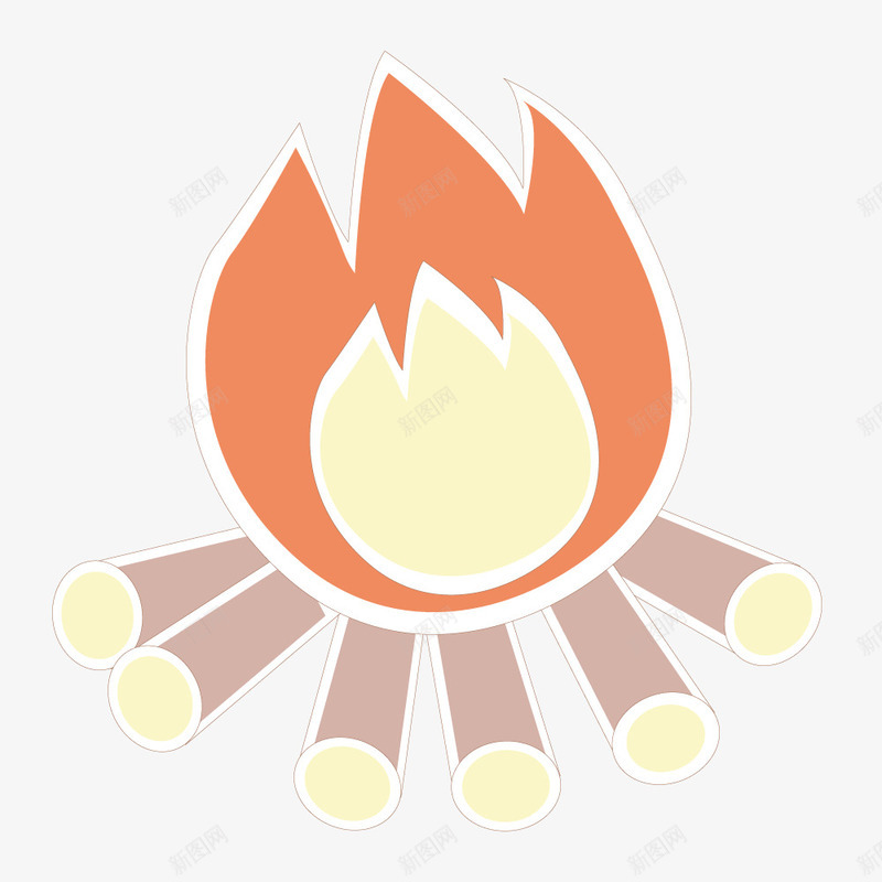 卡通火把png免抠素材_新图网 https://ixintu.com 卡通 手绘 插画 火把 火焰
