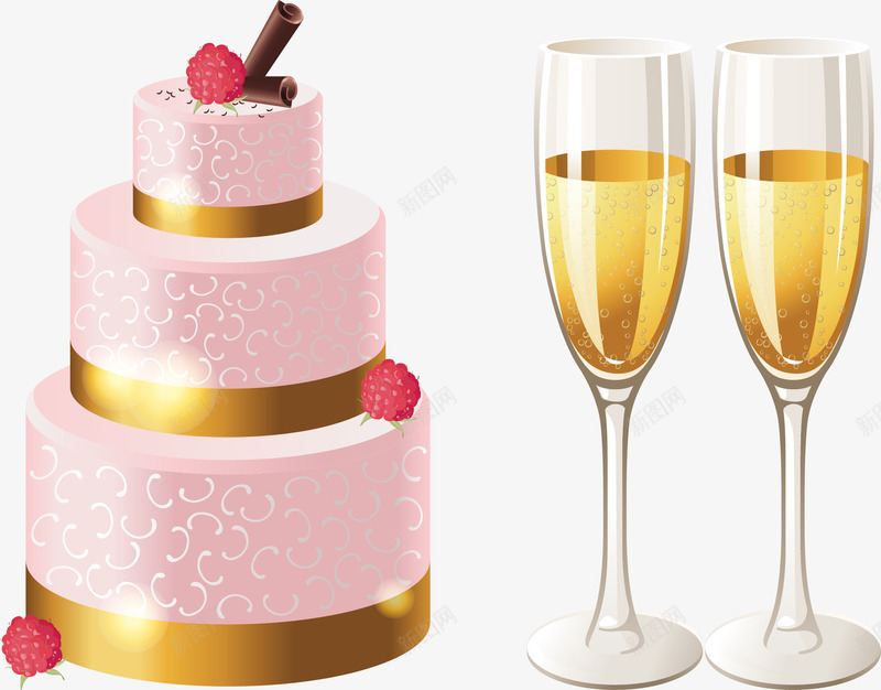 生日大蛋糕png免抠素材_新图网 https://ixintu.com 庆祝 红色 舞会 酒桌 鸡尾酒
