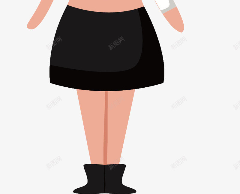 白色吊带女孩png免抠素材_新图网 https://ixintu.com 太阳镜 朋克女孩 白色吊带 矢量素材 黑色短裙