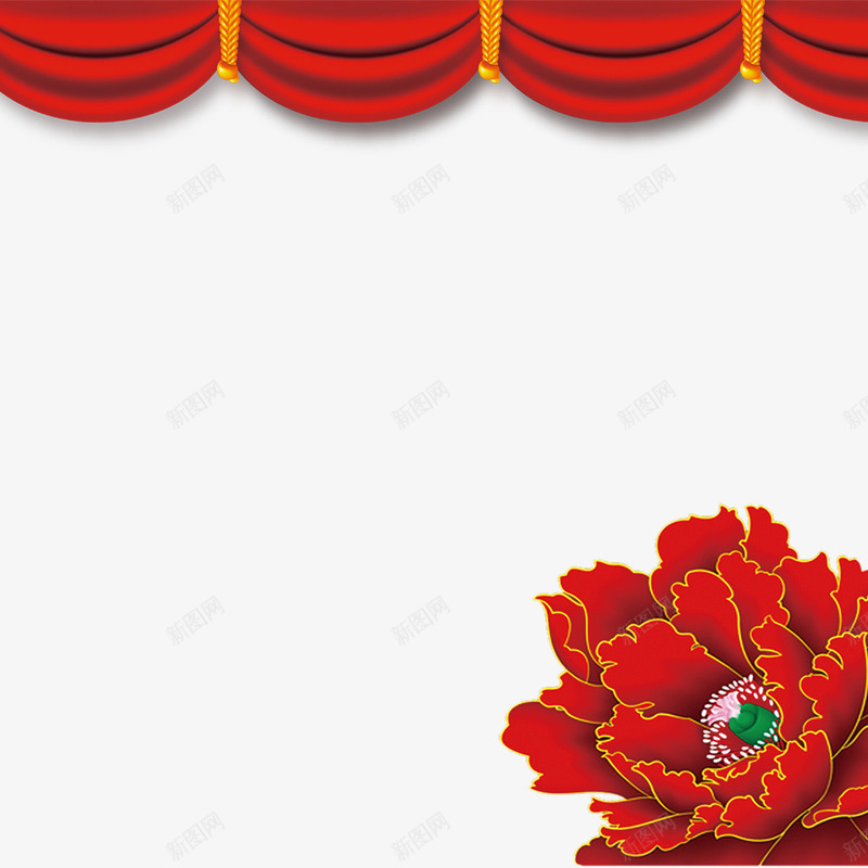 花开富贵png免抠素材_新图网 https://ixintu.com 富贵 春节 牡丹 花开