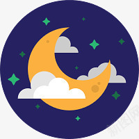 卡通圆形月亮背景png免抠素材_新图网 https://ixintu.com 卡通 圆形 月亮 背景