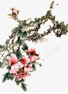 彩色水墨画粉色牡丹png免抠素材_新图网 https://ixintu.com 彩色 水墨画 牡丹 粉色