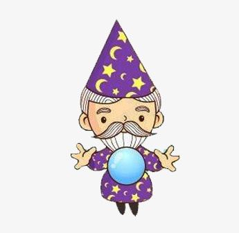 魔法师png免抠素材_新图网 https://ixintu.com 卡通 星星 月亮 魔法球