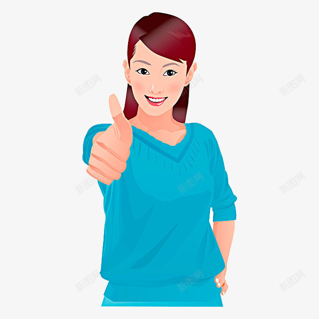 竖大拇指的人png免抠素材_新图网 https://ixintu.com png 人 大拇指 女人