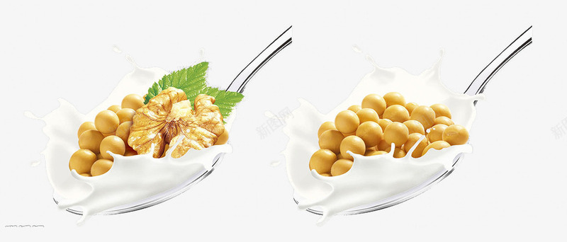 黄豆牛奶png免抠素材_新图网 https://ixintu.com 牛奶 绿色 黄色 黄豆