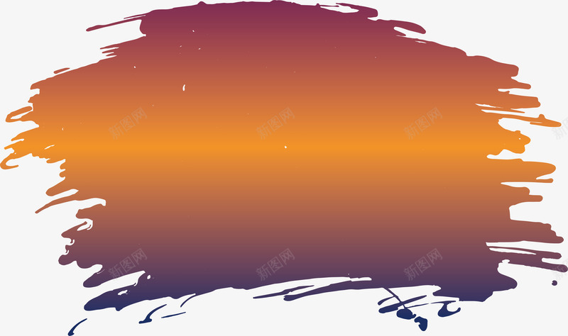 渐变色笔刷png免抠素材_新图网 https://ixintu.com 水彩笔刷 涂鸦笔刷 渐变色 矢量png 笔刷 粉刷笔刷