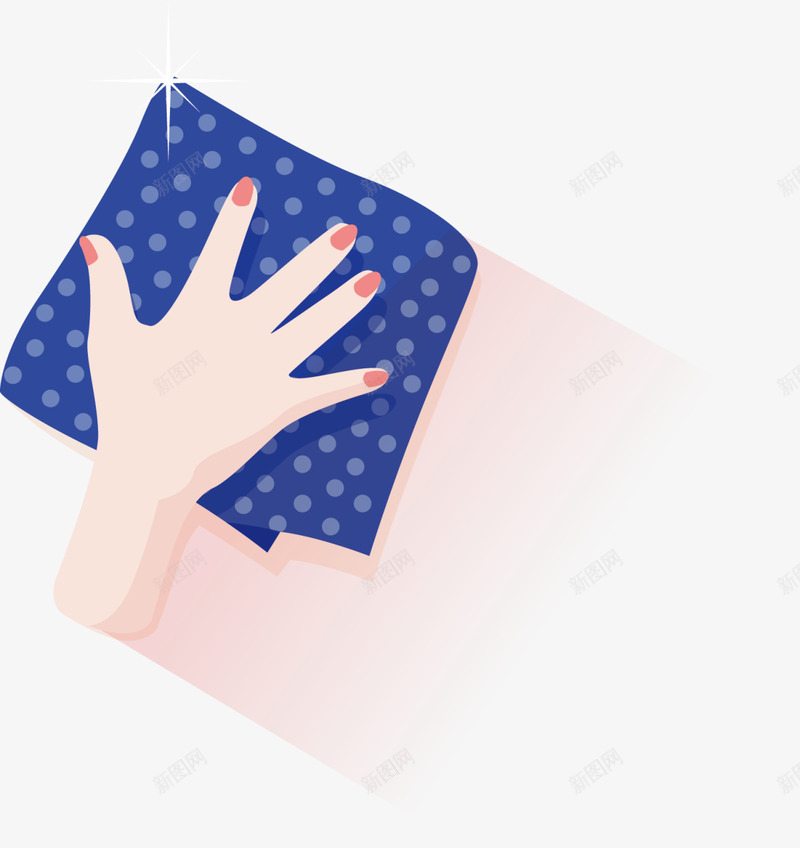 卡通美丽手掌抹布png免抠素材_新图网 https://ixintu.com 五一节 劳作 劳动节 卡通手掌 卫生 工作 抹布 清洁