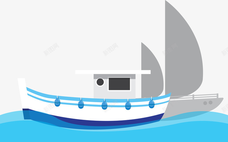 波浪png免抠素材_新图网 https://ixintu.com 帆船 波浪 游船