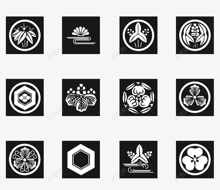 方块卡通花纹图标psd_新图网 https://ixintu.com 卡通 图标 方块 花纹
