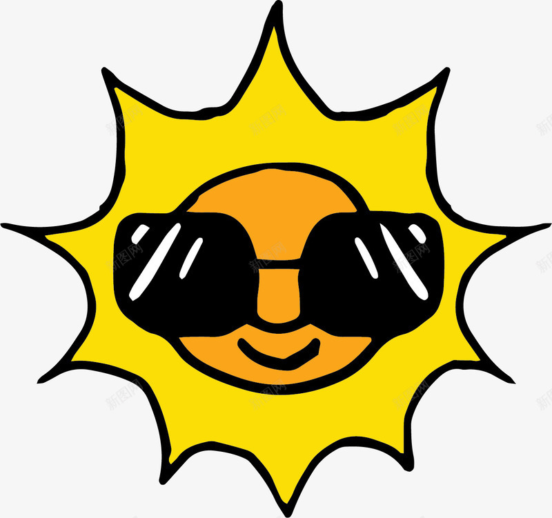 带着墨镜的卡通太阳矢量图ai免抠素材_新图网 https://ixintu.com 卡通太阳 墨镜太阳 夏天 夏天太阳 太阳 矢量png 矢量图
