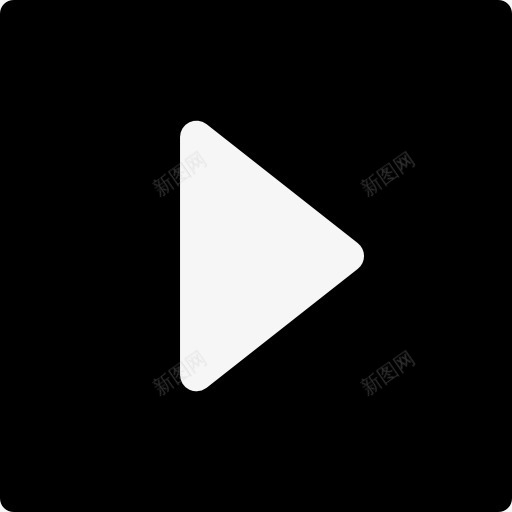 玩方块按钮图标png_新图网 https://ixintu.com 三角形 填充 多媒体 广场 按钮 控制 玩 界面
