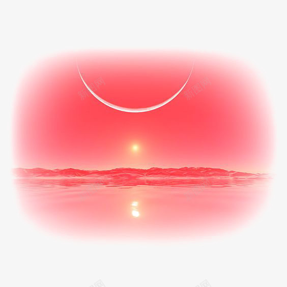 夕阳元素png免抠素材_新图网 https://ixintu.com 唯美 太阳 日落 朝霞 美景 风景