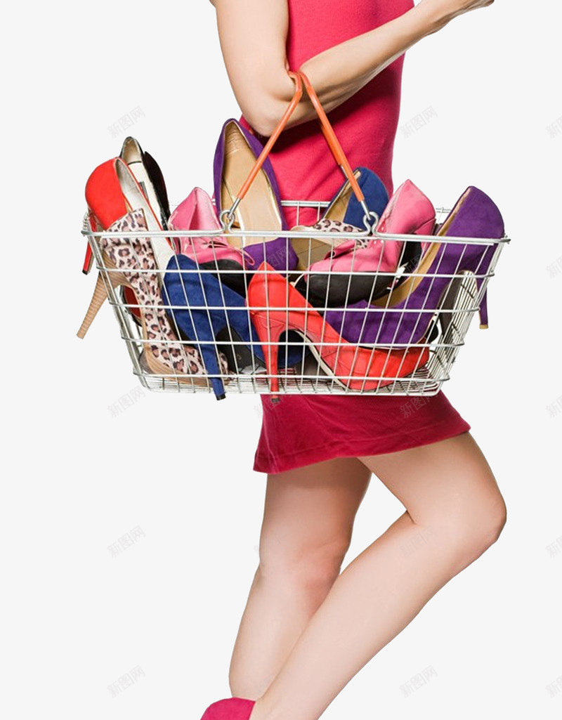 拿着鞋子的女人png免抠素材_新图网 https://ixintu.com 女人 篮子 鞋子 高跟鞋