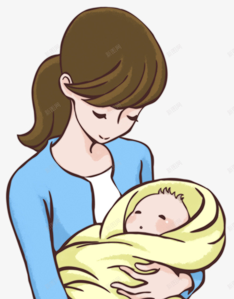 蓝衣美丽慈祥妈妈png免抠素材_新图网 https://ixintu.com 妈妈 慈祥妈妈 母亲节 母亲节快乐 母婴 母爱