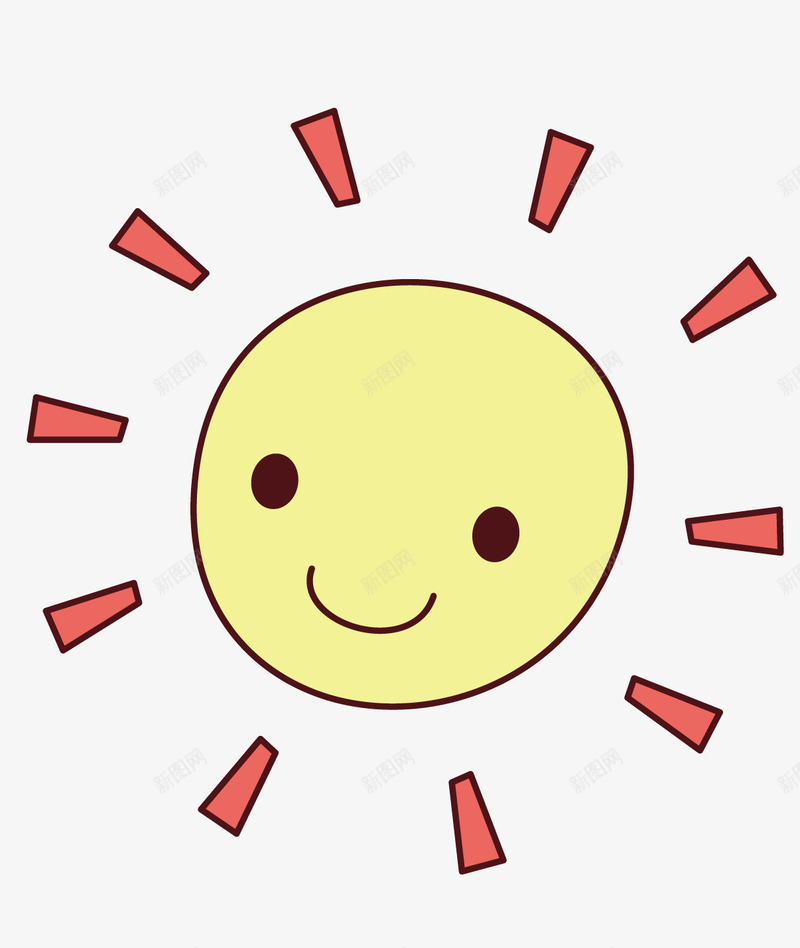 卡通太阳矢量图ai免抠素材_新图网 https://ixintu.com 光芒 卡通 卡通太阳 发光 可爱 太阳 澶 矢量素材 鍏夎姃 鍗 鍙 鍙戝厜 鐭噺绱犳潗 矢量图