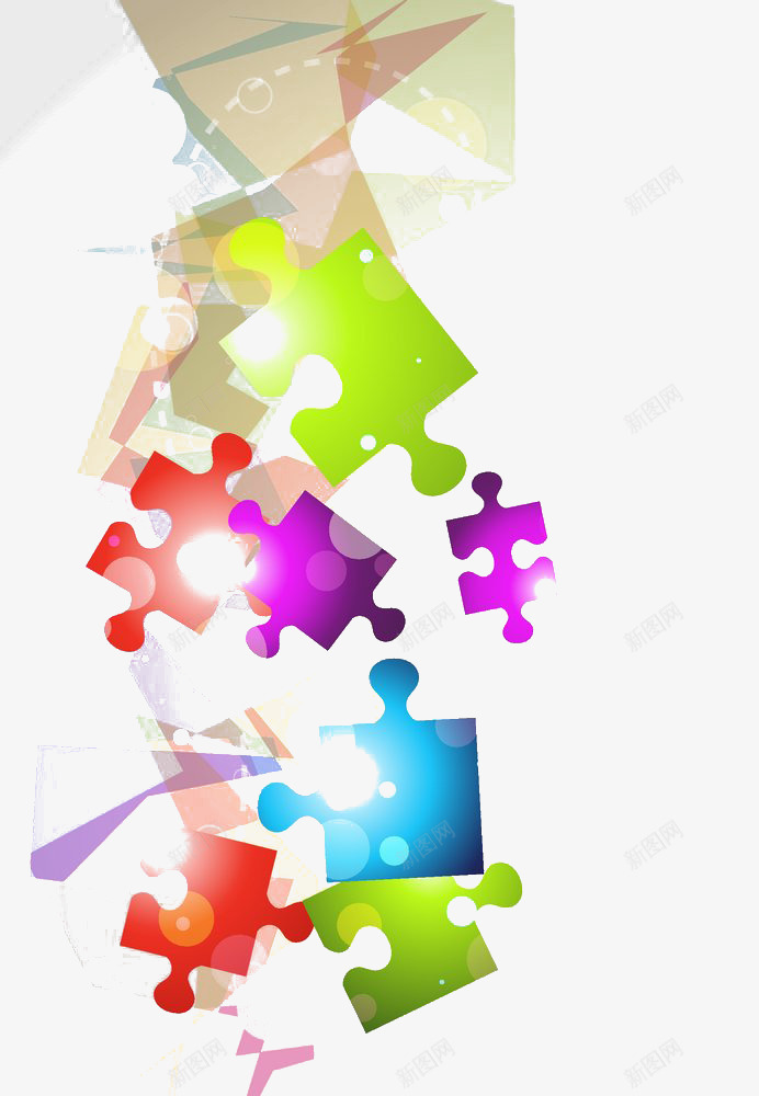 彩色瓶快png免抠素材_新图网 https://ixintu.com 几何图形 发光 拼图 炫彩几何 瓶快
