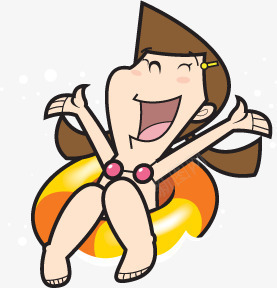 游泳的女人卡通淘宝促销png免抠素材_新图网 https://ixintu.com 促销 卡通 女人 游泳