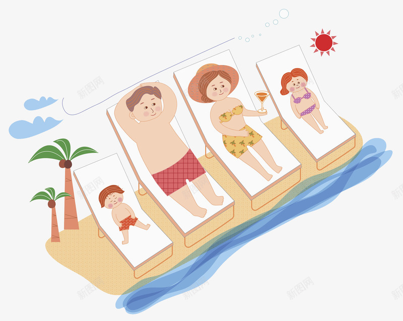 晒太阳的一家人png免抠素材_新图网 https://ixintu.com 一家人 一家人手绘 亲人 家人 家庭 幸福 情亲 晒太阳 温暖 温馨 融洽 血缘