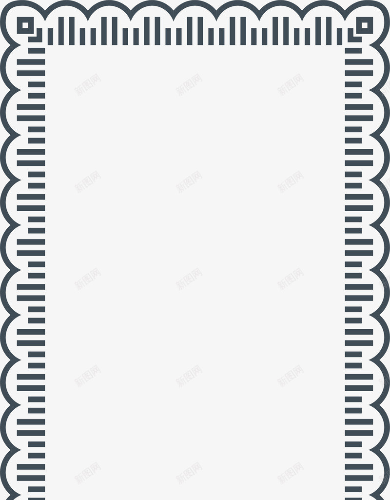手绘蓝色线条边框png免抠素材_新图网 https://ixintu.com 小清新 手绘线条 波浪纹 简约 蓝色线条 蓝色边框