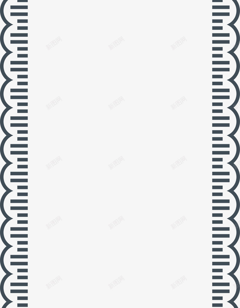 手绘蓝色线条边框png免抠素材_新图网 https://ixintu.com 小清新 手绘线条 波浪纹 简约 蓝色线条 蓝色边框