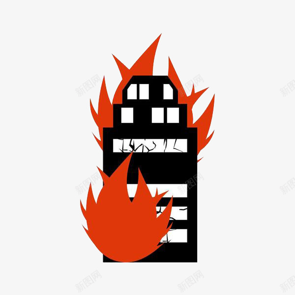 起火的高楼png免抠素材_新图网 https://ixintu.com 危险 大火 失火 火 火灾 火焰 烈火 焚烧 燃烧 着火 起火 高楼失火