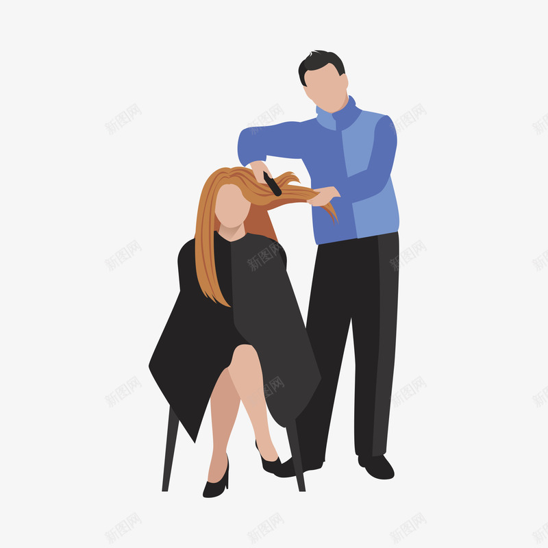 卡通版做头发的女人png免抠素材_新图网 https://ixintu.com 做头发 动漫人物头发 动漫动画 卡通手绘 卡通理发师 女人 理发师 装饰图