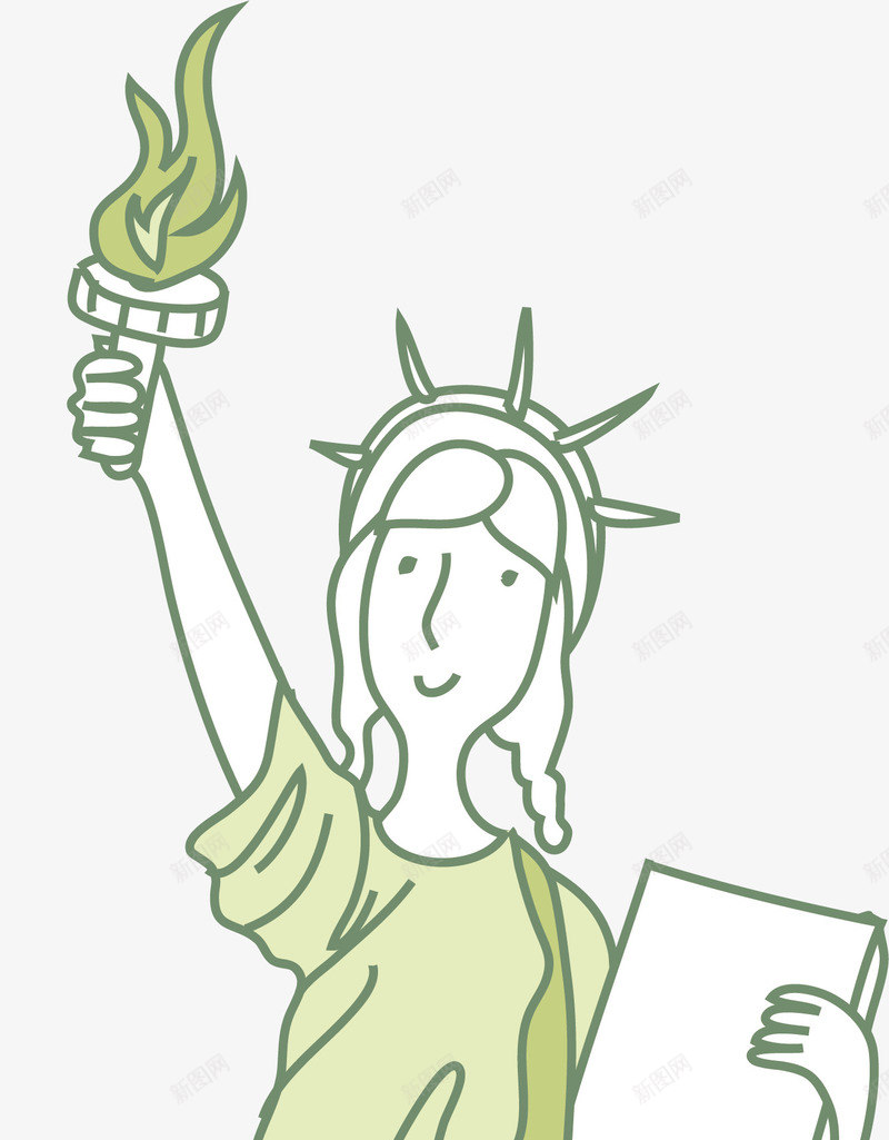 自由女神火炬矢量图ai免抠素材_新图网 https://ixintu.com 和平 奥运会 手拿火炬奔跑 火炬 矢量图 美丽 自由 自由女神 象征 雕塑