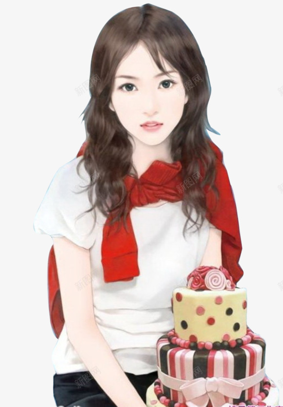 优雅美丽现代手绘美女png免抠素材_新图网 https://ixintu.com 优雅 现代 美丽 美女