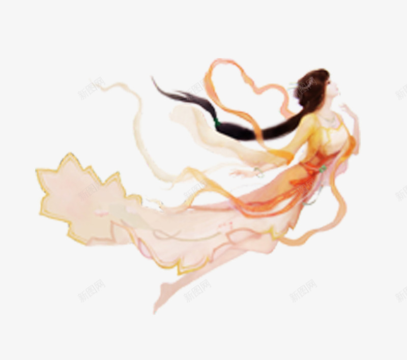 美丽的嫦娥png免抠素材_新图网 https://ixintu.com 中秋 女人 嫦娥 美丽 飞 飞天