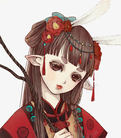 古风美女牡丹花png免抠素材_新图网 https://ixintu.com 古风 牡丹花 美女