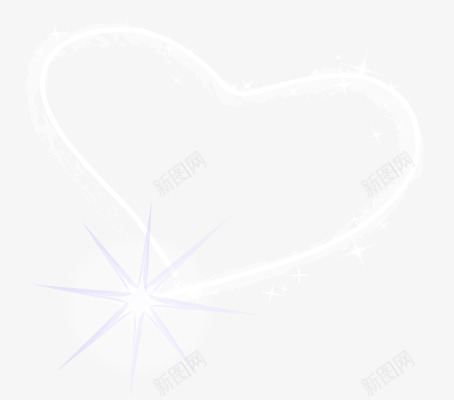 唯美炫光心形png免抠素材_新图网 https://ixintu.com 唯美 心 心形 炫光