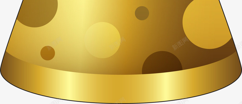 金色高端波点尖尖帽png免抠素材_新图网 https://ixintu.com 尖尖帽 帽子 矢量图案 节日庆祝 装饰 金色 高端