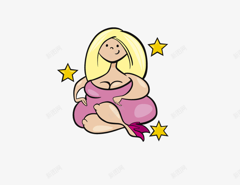卡通胖MMpng免抠素材_新图网 https://ixintu.com 卡通胖MM 女人 胖子