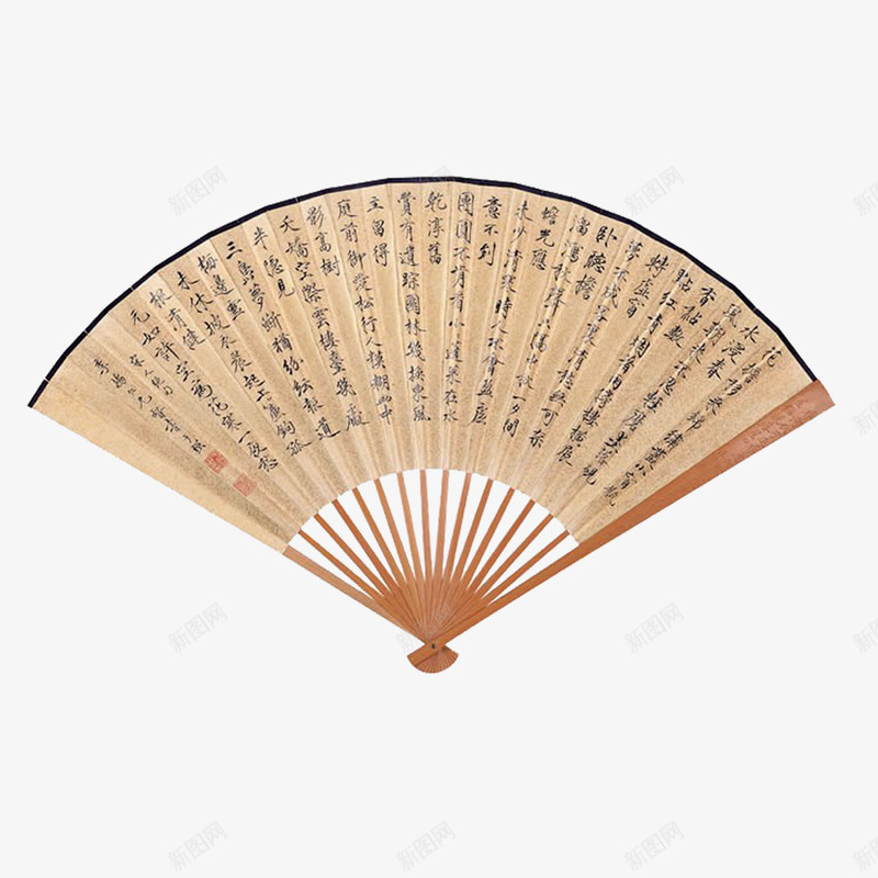 古典诗词折扇png免抠素材_新图网 https://ixintu.com 古典 扇子 手绘工笔画折扇 折扇 诗词