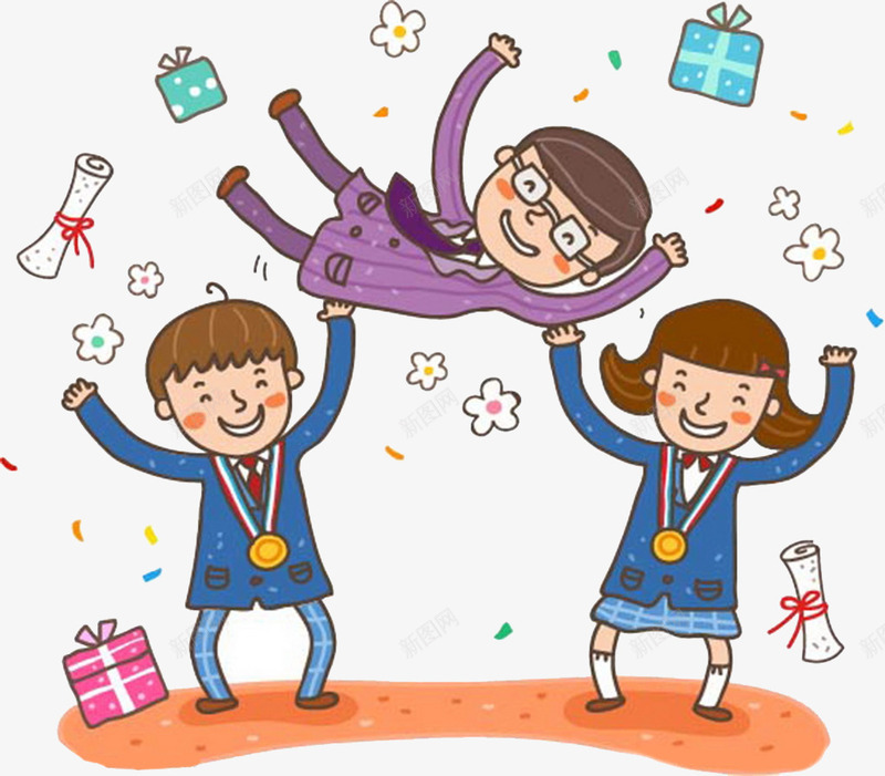 庆祝卡通观众png免抠素材_新图网 https://ixintu.com 卡通人观众 卡通观众 庆祝的观众 欢呼的观众 集体庆祝的观众