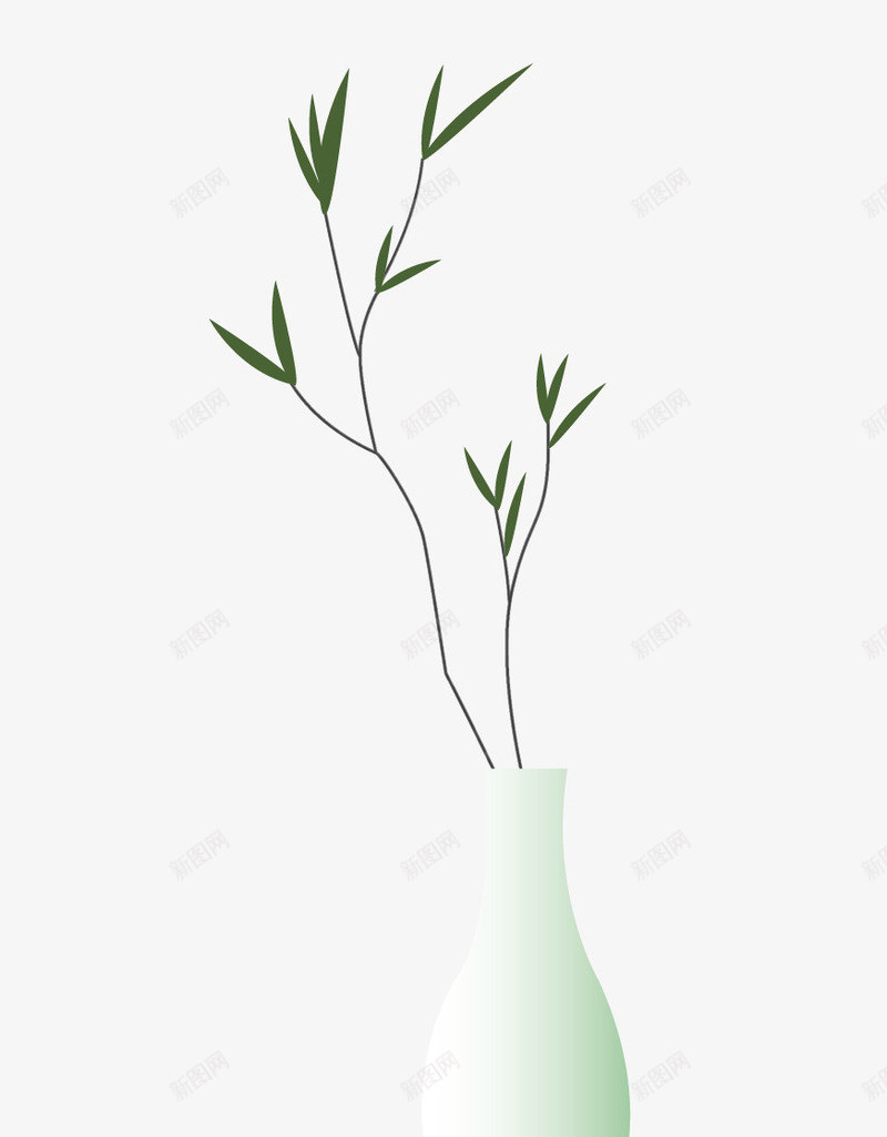 中国风花瓶矢量图ai免抠素材_新图网 https://ixintu.com 中国风花瓶 古典 青色 矢量图