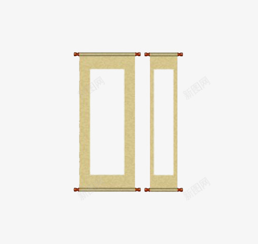 古典中国风国学边框元素png免抠素材_新图网 https://ixintu.com 中国风 古典 国学边框 画轴
