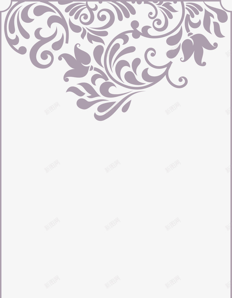 紫色花藤框架png免抠素材_新图网 https://ixintu.com 枝条 清新植物 简约框架 紫色花藤 花藤 藤蔓 边框纹理