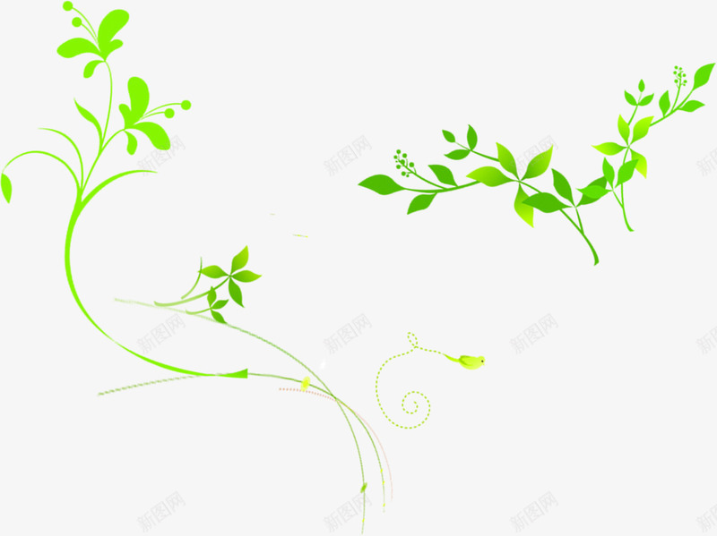 绿色清爽花藤美景春天png免抠素材_新图网 https://ixintu.com 春天 清爽 绿色 美景