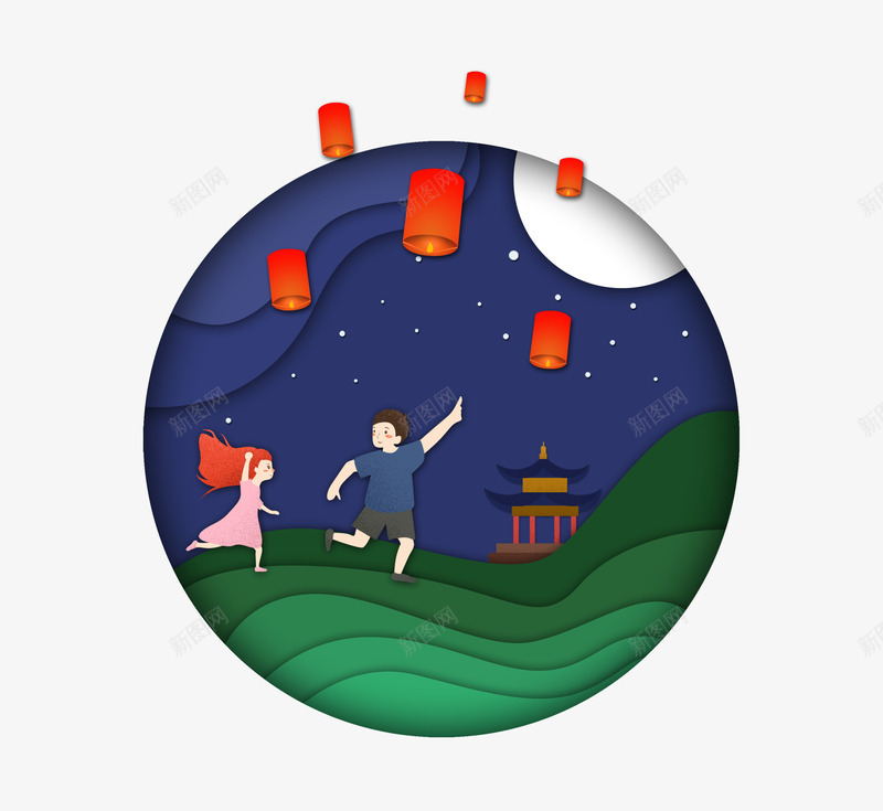 手绘中秋节插画png免抠素材_新图网 https://ixintu.com 中秋 中秋佳节 中秋节 中秋节手绘插画 中秋节插画 中秋装饰 手绘插画 简单插画