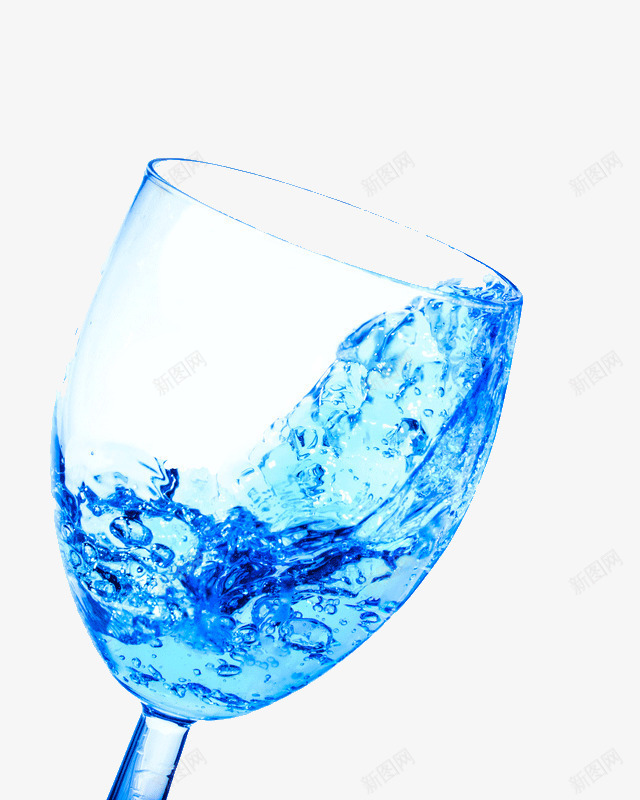杯中水png免抠素材_新图网 https://ixintu.com 杯子 水 海洋 艺术 蓝色 装饰