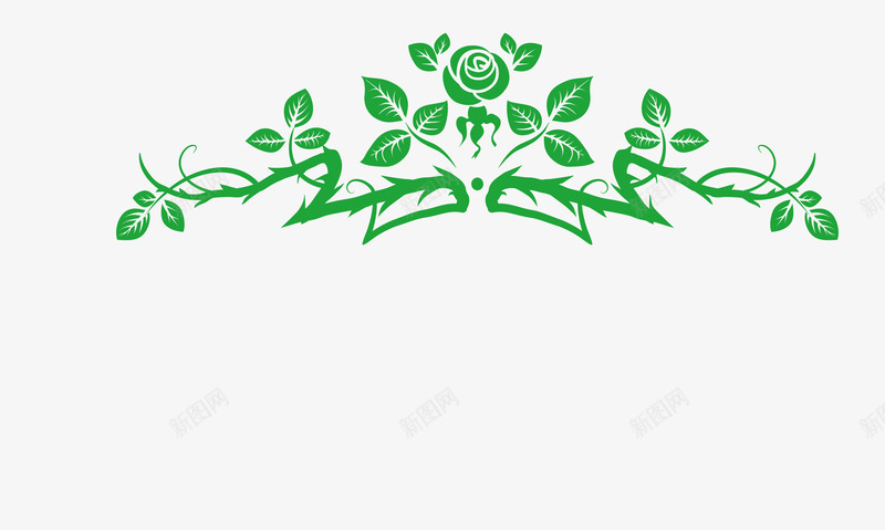 绿色花藤植物png免抠素材_新图网 https://ixintu.com 卡通素材 叶藤植物 爬藤 爬藤植物 花藤植物