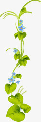 绿色简约花藤花朵清爽png免抠素材_新图网 https://ixintu.com 清爽 简约 绿色 花朵