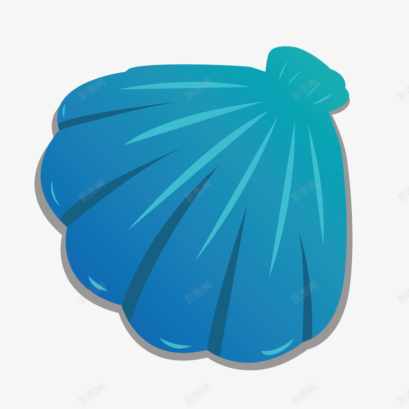海洋贝壳png免抠素材_新图网 https://ixintu.com 绘画 蓝色 贝壳