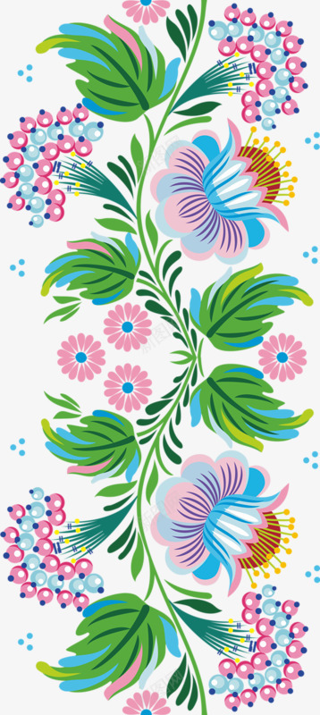 藤蔓花朵彩绘花朵png免抠素材_新图网 https://ixintu.com 彩绘 花朵 藤蔓