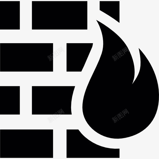 防火墙火焰图标png_新图网 https://ixintu.com 安全 安全系统 接口 消防 砖