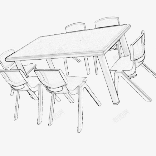 桌椅素描简笔绘画图标png_新图网 https://ixintu.com 卡通 手绘 桌子简笔画 桌椅 简笔绘画 素描 线条 绘画