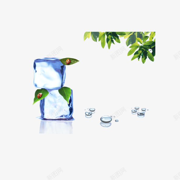 清凉冰块png免抠素材_新图网 https://ixintu.com