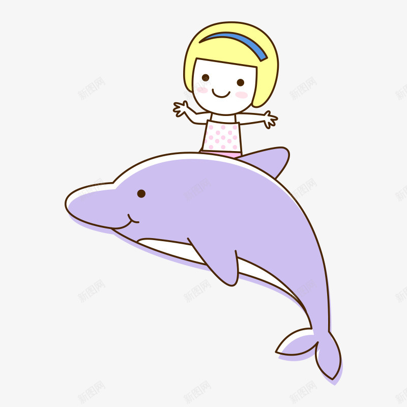 卡通人物卡通小孩png免抠素材_新图网 https://ixintu.com 卡通人物 卡通小孩 可爱 孩子 小孩 海洋生物 海豚