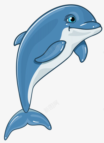 可爱海豚鱼png免抠素材_新图网 https://ixintu.com 海洋 海豚 海鱼 生物 豚鱼